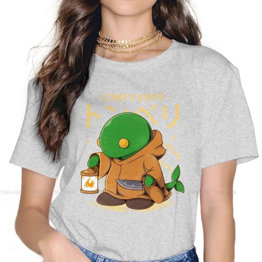 O tonberry tshirt para as mulheres final fantasia xiv jogo t moda feminina  camiseta gráfico macio solto