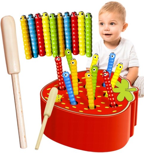 Аркадна гра Wooden Strawberry Catch the bug on the Stator magnet