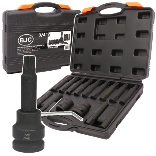 КОВАНА УДАРНА ГОЛОВКА TORX ТА НАБІР УДАРНИХ БІТ