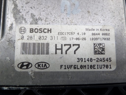 computer control unit of the engine HYUNDAI I40 1.7 CRDI 0281032311 39140-2A545 H77