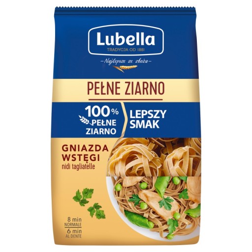 Lubella Plné Zrno Cestoviny hniezda stuhy 400 g