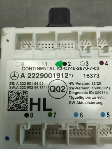 Mercedes-Benz GLC X253 modulo PORTA Portiera sinistra posteriore A2229001912
