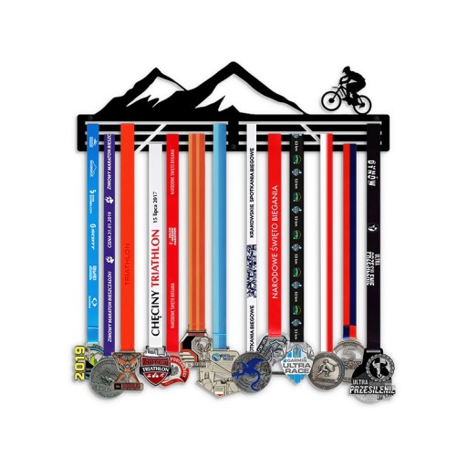 Металева вішалка для медалей Mountain Bicycle 40см