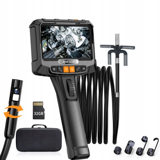 ІНСПЕКЦІЙНА КАМЕРА З ЕНДОСКОПОМ З РУХОВОЮ ОБРАТНОЮ ГОЛОВКОЮ 2 КАМЕРИ 1,5 М 360°