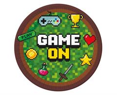 Годан тарілки майнкрафт пікселі вечірка геймер гра гравець день народження 18 см 6 шт.