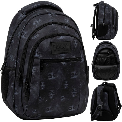 Рюкзак шкільний багатокамерний Backup чорний, Відтінки оранжевого, Відтінки зеленого, Різнокольоровий 26 л