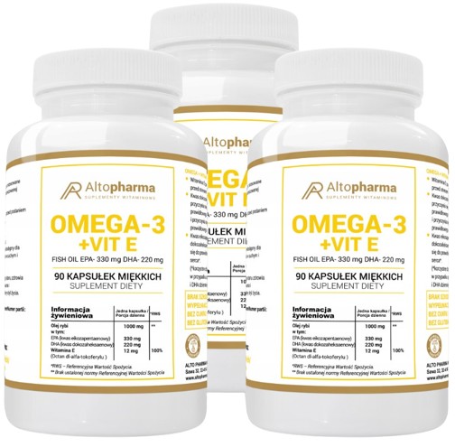 AltoPharma Omega-3 1000mg Srdce Cirkulácia + Vitamín E Elixír mladosti