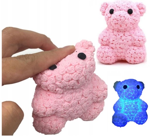 GNIOTEK MOCHI FIDGET GNIOTKI POP IT BEAR LED 9см