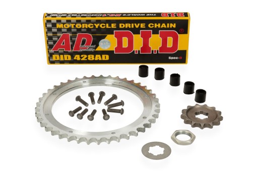 85621 - DID ЗІРОЧКА ЛАНЦЮГА ПЕРЕДНЯ ЗАДНЯ ГУМОВА ЗАКЛЕПКА WFM M06 125