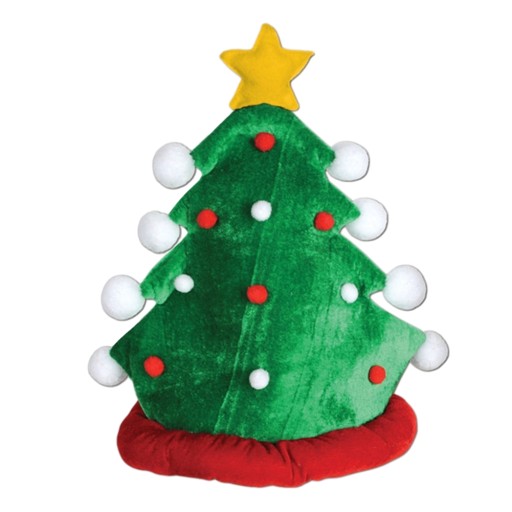 Plush Christmas Tree Hat Funny Santa Hats for Xmas 16656817909 Allegro.pl