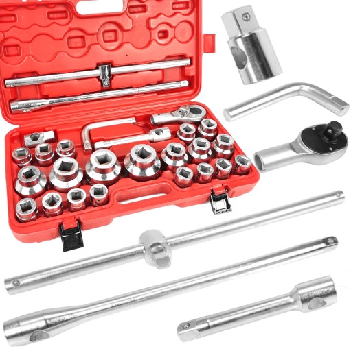 КЛЮЧІ РОЗЕТКОВІ 26 шт. 3/4'' 1'' 21-65 мм 12 КУТ