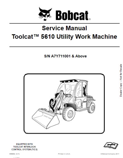 6986804 (3-11) - BobCat Service Repair Manual 5610