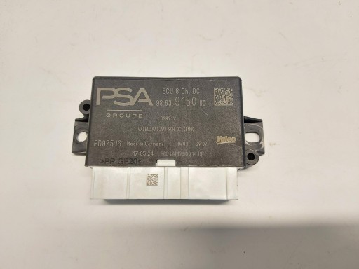 Peugeot 3008 III E3008 module control unit pdc of the parking parktronik 9863915080