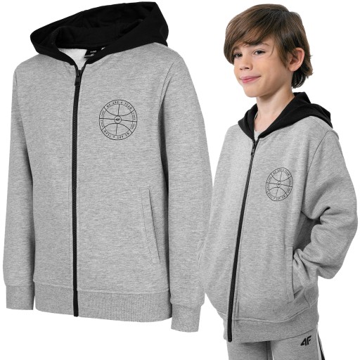 Дитячий світшот 4F 158 р., довгий рукав, сірий