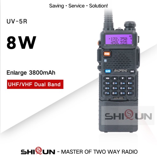 Upgrade 8W Baofeng UV-5R walkie-talkie 3800mAh