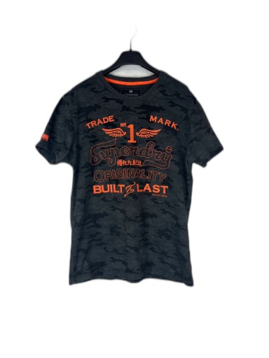 Superdry Szary T-Shirt Męski Moro L 40