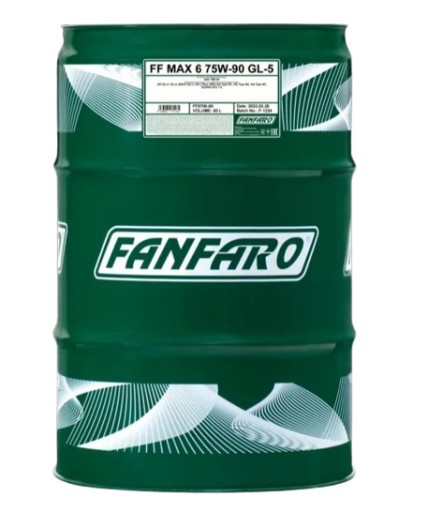Универсальная энергосберегающая трансмиссионная жидкость 75w90 max 6 60л фанфаро