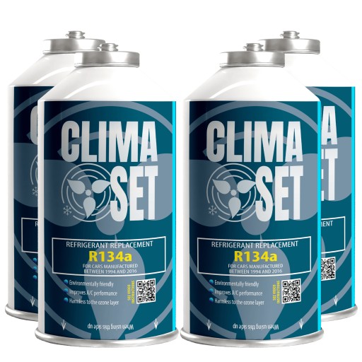 ClimaSet 4x газ R134a для заправки автомобильного кондиционера 1,8л