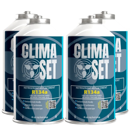 ClimaSet 4x Gaz R134a do nabijania klimatyzacji samochodowej 1,8l