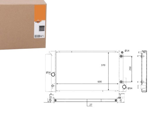 NRF59115/RS2 - Охладитель двигателя nrf 164000t120 210266n 107272 до