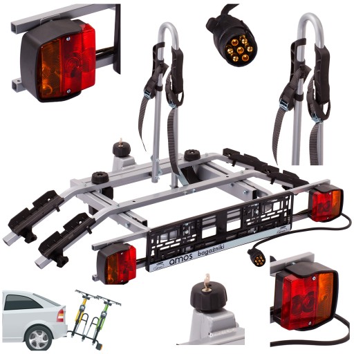 Велосипедна платформа Amos Titanium 2 Plus 7 PIN Silver