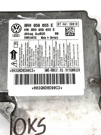 AUDI Q5 SQ5 8T modul Bedienteil AIRBAG airbag POWIETRZNYCH 8R0959655E