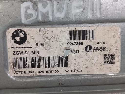 module control unit ZGW BMW SERIA 5 F10 F11 9247398 10-17