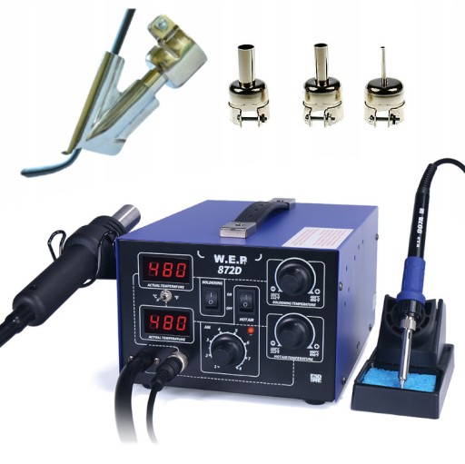 WEP 872D АППАРАТ ДЛЯ СВАРКИ ПЛАСТИКА + ЛЕЗВИЕ ДЛЯ ПРИПАЯНИЯ + НАСАДКА ДЛЯ ПОЙКИ