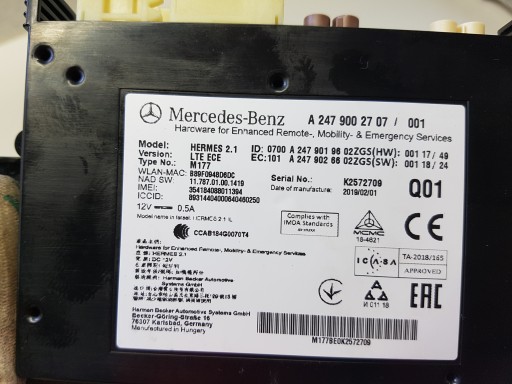 MERCEDES w177 module control unit A2479002707