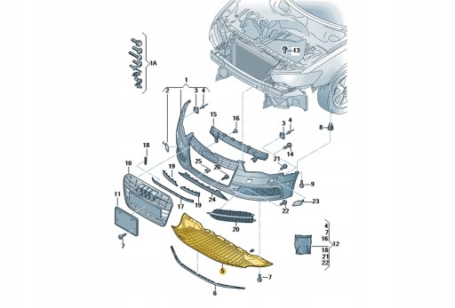 4g0807611f бампер для Audi A6 2015-18 ASO