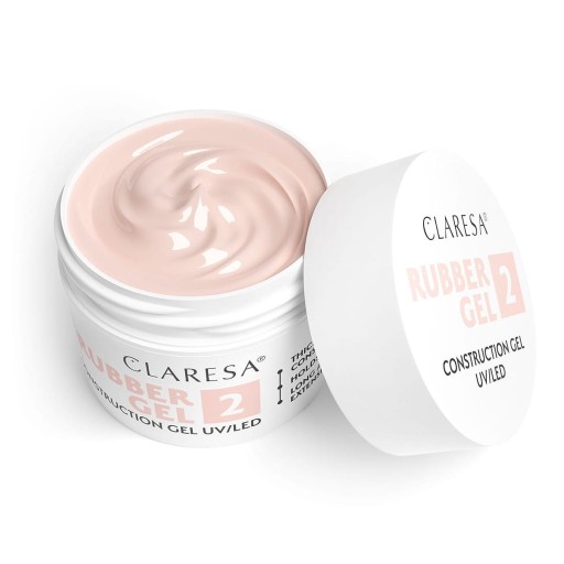 Claresa Stavebný gél Rubber Gel 2 Teplá svetlo ružová 90g