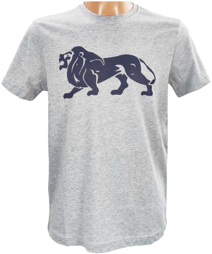 Koszulka męska t-shirt bawełniany szary z nadrukiem LONSDALE r.M