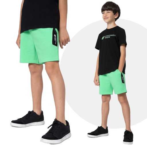 Шорти 4F 164 зелені, довжина до середини стегна