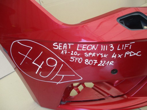bumper front front Seat Leon 3 III lift 17-20r washer 4xPDC 5F0807221R