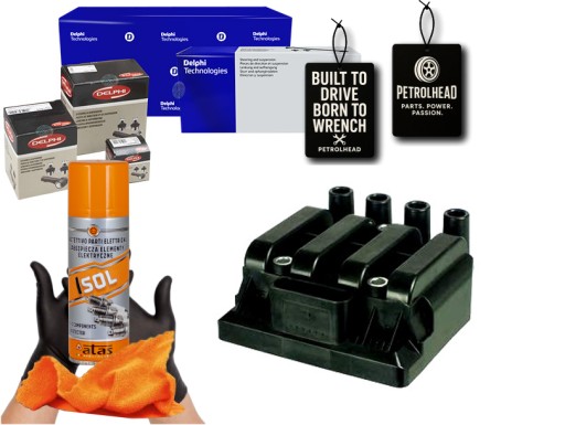 DELGN10383-12B1#ECS-PCP+K - Котушка запалювання для skoda octavia і vw bora caddy iii #petrolhead pro+ kit4