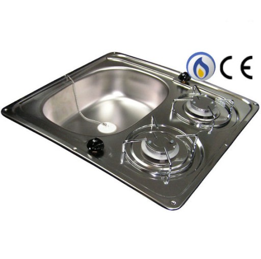 0501102 - Яхтенная плита 2P с раковиной 490X460