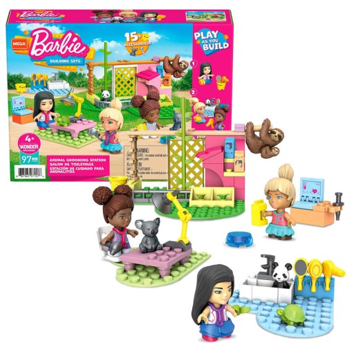 KOCKY BARBIE MEGA BLOKS CONSTRUX SALÓN PRE ZVIERATÁ 97 EL GYH09