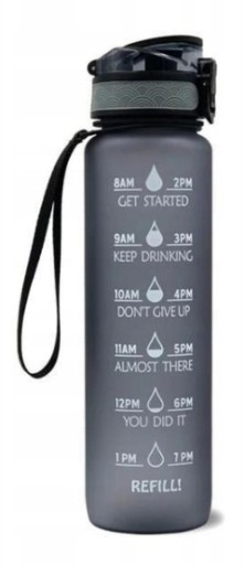 Пляшка для води BOTTLE SPORT BOTTLE FOR A TRIP 900 мл відтінки сірого