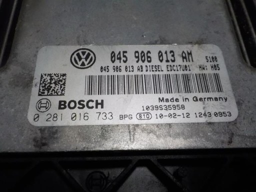 VW SEAT computer Centralina 045906013AM 0281016733