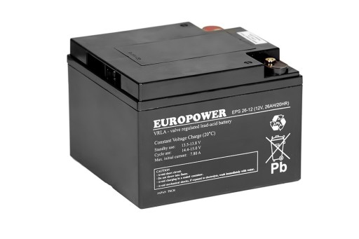 Акумулятор eps 26-12 (12v 26ah) europower