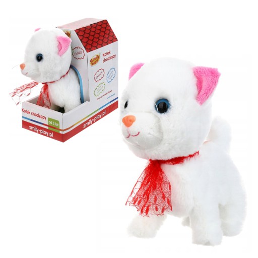 ГРА В СМІШКУ Котик, біле кошеня, ходить і нявкає