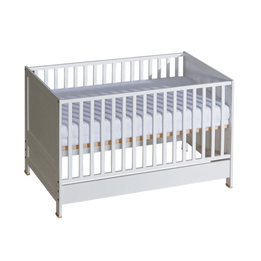 Ліжечко дерев'яне ATB Meble Basic 75,5 х 142,5 см біле