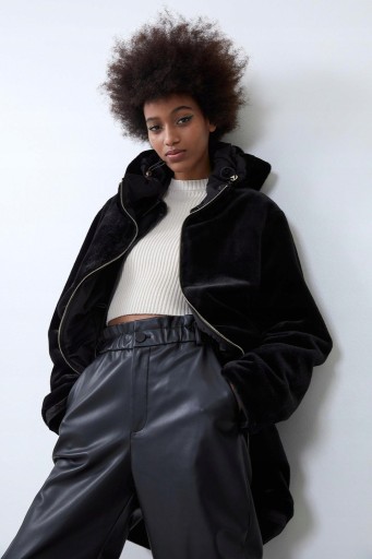 ZARA PIĘKNA KURTKA DWUSTRONNA CZERŃ __ XS/34 • Cena, Opinie - Allegro