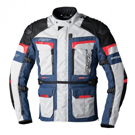 ТЕКСТИЛЬНА КУРТКА RST ADVENTURE-X SILVER/DARK BLUE/RED M