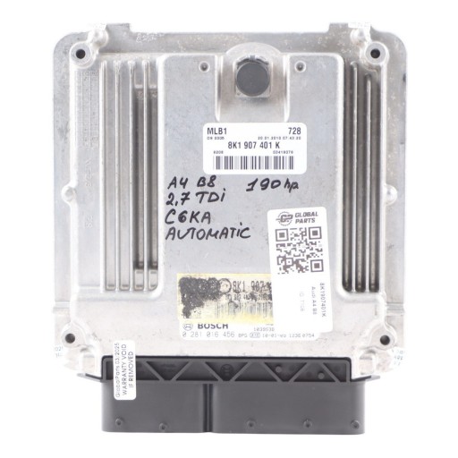 Audi a4 b8 8k a5 8t 2.7 tdi 190hp двигатель cgka компьютер 8k1907401k
