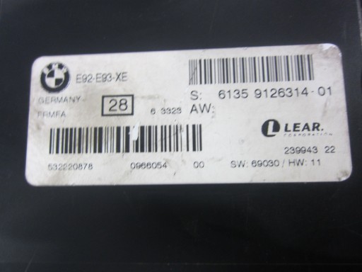 Bmw e93 e92 контроллер модуля освещения 9126314