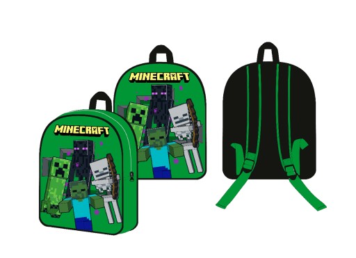 Однокамерний дитячий рюкзак Minecraft Lipex Boys, Girls чорний, Shades of green, Multicolor