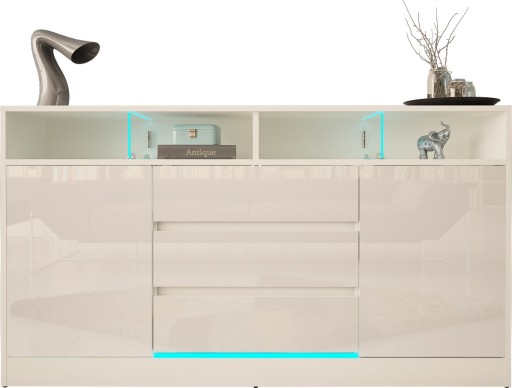 Комод MEGSTYL DISPARO 160 x 33 x 89 см білий глянець