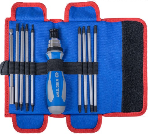 ТЕЛЕСКОПІЧНА ВИКРУТКА ДЛЯ БІТ 16ШТ ЧОХОЛ KING TONY