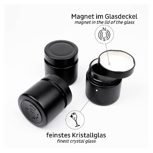 FM-125-BBB-SM - МАГНІТНІ КОНТЕЙНЕРИ ДЛЯ СПЕЦІЙ 3 ШТ. ЧОРНИЙ